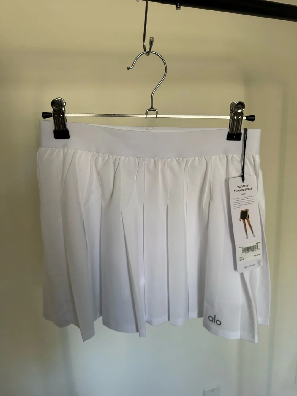 ALO White Varsity Tennis Skirt